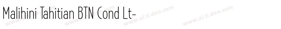 Malihini Tahitian BTN Cond Lt字体转换